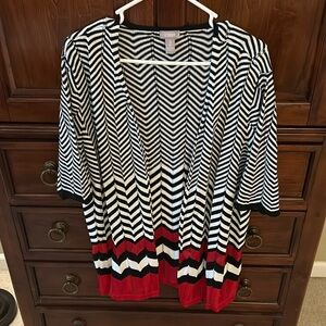 Chicos open front cotton blend cardigan